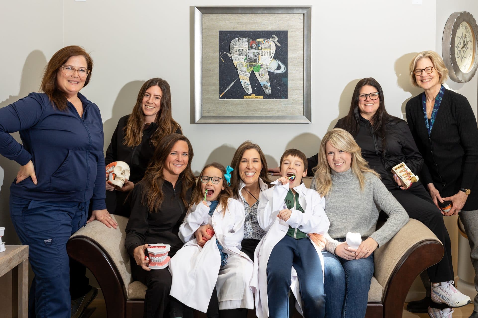 Dr. Alicia Willette and her dental team at the office